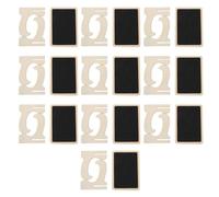 CATIEBYE 10 Pièces Tableau D'affichage Tableau Noir en Bois Mini de Table Forme Cœur et Rectangle pour Décoration de Mariage et Décoration de Table Écriture de Notice