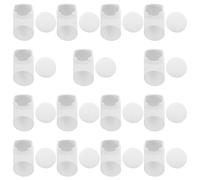 CATIEBYE 15 Ensembles Pot Hydroponique, Gobelets en Plastique pour Plantes, Kit de Plantation Hydroponique pour Balcon, Légumes et Orchidées, Plastique Blanc, avec Éponge, Régulation