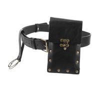 CATIEBYE 1ensemble à Ceinture Vintage Médiéval Steampunk Pochette Renaissance pour Téléphone Accessoire De Costume Pratique Et Élégant Fanny Pack Noir pour Et Halloween