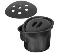 CATIEBYE 1ensemble Pot de Chambre Plastique avec Couvercle pour Chaise Percée Seau Hygiénique Adapté aux Personnes Âgées Handicapées et Femmes Enceintes Usage Domestique et Plusieurs styles