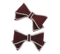 CATIEBYE 1paire Clips à Chaussures Rhinestone Avec Nœud Détachable Accessoires Élégants Décorations Pour Mariage Et Fête