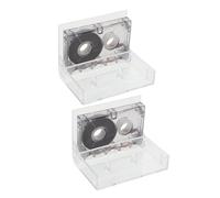 CATIEBYE 2 Cassettes Vierges Mini 60 en Plastique, Compatibles et Polyvalentes, pour Sessions Audio et Cours de Langue, Design Compact et Portable