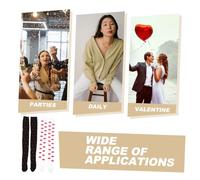 CATIEBYE 2 Paires De Bas Mode De Cœur Pour La Saint-valentin, Au-dessus Genou, Bas À Motif D'amour Et De Pour, Fêtes Et