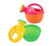 CATIEBYE 2 pièces Arrosoir pour Garçon Fille Petit Format Plastique Réglable pour Jeux Eau été Bain et Plage pour Filles et Lot de Vert et Rose