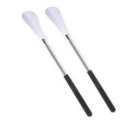 CATIEBYE 2 pièces Pied Long Métallique Réglable Acier Inoxydable Embauchoirs Rétractables Ergonomiques pour Chaussures Soulagement de Dos et Genoux Adapté Aux Personnes Âgées et Femmes