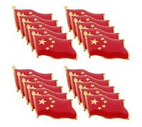 CATIEBYE 20 Épingles Broches en Alliage Rouge Motif Drapeau National et Étoile à Cinq Branches, Symbole Patriotique Polyvalent pour Célébrations Fête Nationale