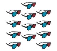 CATIEBYE 20 Pièces Lunettes 3D Rouges et Bleues en Plastique Réutilisables, Adaptées aux Garçon et Filles et Adultes pour Cinéma et Jeux Vidéo