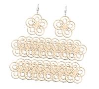 CATIEBYE 20pièces Boucles Oreilles Creuses Pendantes Et Bijoux De Fête Élégants Beige