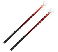 CATIEBYE 2pièces Maillets de Timbale Aluminium avec Tête Feutre Rouge Baguettes de Percussion Ergonomiques pour Grosse Caisse de Maillets Durables pour Batterie et Instruments de