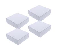CATIEBYE 4 Boîtes de Congélation de Laboratoire en Carton avec Couvercle, 100 Emplacements, Blanc, pour Flacons D’échantillons et Tubes à Centrifuger, Organisation et Suivi des
