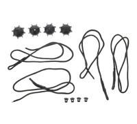 CATIEBYE 4 Pièces Sangle de Coffre Arrière, Cordon de Panneau Arrière, Plastique Noir, Installation Facile, Forte Capacité de Charge, pour Cloison de Coffre et Séparation de Valise,
