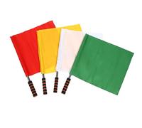 CATIEBYE 4pcs Drapeaux de L'arbitre en Polyester Poignée Antidérapante, Faciles à Transporter, pour Arbitrage de Matchs de Football et Courses Sportives