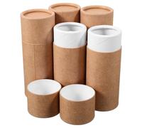 CATIEBYE 5 Pièces Lot de Tubes Carton Kraft Cylindriques pour Emballage Bouteilles Huile Essentielle Boîte Ronde Papier Kraft Portable et Pratique pour Aromathérapie