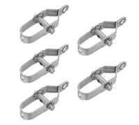 CATIEBYE 5 Pièces Tendeur Câble Acier Argenté pour Fil de Clôture Agricole, Installation Facile et Fonctionnement, pour Serrage et Gestion des Fils