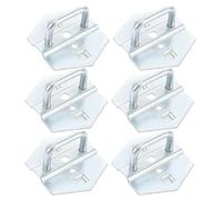 CATIEBYE 6 Crochets Suspendre Métalliques en U pour Panneaux Perforés, Installation Flexible, Gain de Place, en Métal Argenté, Lot de 6 Pièces pour Rangement D'outils à Domicile