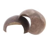 CATIEBYE Abri pour Reptiles Lot de 2 en Coquille de Noix Décorative pour Terrarium Adapté aux Lézards et Tortues de Terre en Enclos Domestique