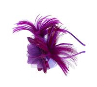 CATIEBYE Accessoire de Coiffure Fascinateur en Nylon Pourpre Léger et Élégant, Pince à Bibi Vintage de Petit Chapeau, pour Mariage et Occasions Spéciales