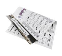 CATIEBYE Affiche des Accords de Flûte Traversière pour Débutants, Outil D'apprentissage Pratique en Papier Couché Guide des Doigtés et Tableau des Notes