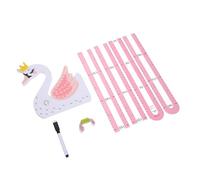 CATIEBYE Autocollant de Mesure de Hauteur Mural 3d Motif Cygne pour Garçon et Filles, Décor Artistique Amovible, Écologique et Imperméable, Chambre Bébé, Suivi Croissance,