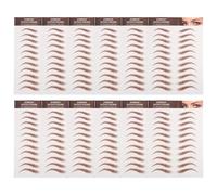 CATIEBYE Autocollants pour Sourcils Marron 12 Feuilles 11 Paires par Feuille Effet Réaliste et Modelant Tatouage Sourcils Étanche Maquillage Naturel