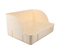 CATIEBYE Bac à Litière pour Lapin en Plastique Blanc, Pot d'apprentissage sans Odeur, pour Cage, pour Entraînement en Jardin ou Parc