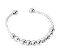 CATIEBYE Bague Sterling Ouverte avec Perles Anneau Ajustable Style Coréen Accessoire Mode Empilable pour Femmes Polyvalente pour Usage Quotidien et Occasions Spéciales