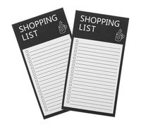 CATIEBYE Bloc-notes Réfrigérateur Magnétique 2 Pièces avec Texte Anglais, Carnet Autocollant Réutilisable en Papier pour Gestion Courses et Organisation Frigo