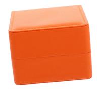 CATIEBYE Boîte à Montres en Cuir PU Étanche Antichoc, Étui De Rangement pour Montre Unique, Léger Et Compact, Unisexe, Coffret De Voyage, Couleur Orange, Format Standard