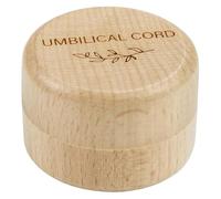 CATIEBYE Boîte à Souvenirs de Shower en Bois avec Design Unique D'étanchéité, Petit Organisateur Polyvalent pour Rangement du Cordon Ombilical, Présent pour Garçons et Nouveaux Parents