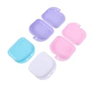 CATIEBYE Boîte pour Prothèse Dentaire Portable 4pcs avec Trous de Ventilation, Coque Rigide en Pp, Protection Anti-chute, Étui de Voyage pour Gouttières et Appareils Dentaires