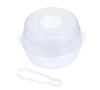 CATIEBYE Boîte Stérilisatrice Vapeur Pour Biberons Au Micro-ondes Grand Espace De Rangement Pour Bottles Et Accessoires Robuste Et Portable Pour Maison Sorties