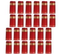 CATIEBYE Bouchons Jetables Léger pour Bouteilles de Vin Rouge, Film Rétractable Décoratif en PVC Diamètre 30 Mm, Lot de 50 Pièces pour Bouteilles à Goulot Droit