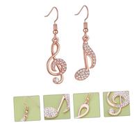 CATIEBYE Boucles D'oreilles pour Femmes en Alliage Or, Créatives de Note de Musique, Hypoallergéniques et Résistantes, Accessoires Chics pour Toutes Occasions