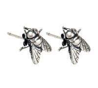 CATIEBYE Boucles D'oreilles Puces Femmes en Argenté S925 Forme Mouche Style Punk Mode, Résistantes à L'oxydation, Port Quotidien ou Cérémonie, Paire Unique