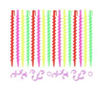 CATIEBYE boucles en spirale bigoudis pour cheveux longs kit de permanente bou plastique 52 pièces pour salons professionnels petites et grandes tiges de coiffure