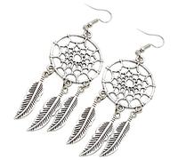 CATIEBYE Boucles Oreilles Pendantes Attrape Songes Design Classique Femme Alliage Style Western Bijoux Américains Boucles Oreilles Creuses Attrape Songes