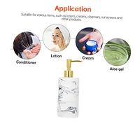 CATIEBYE Bouteille Cylindrique de Rangement pour Shampooing et Gel Distributeur à Pression Résine Écologique Design Lisse Antidérapant Étanche et pour Usage Familial Couleur Aléatoire