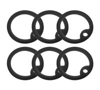 CATIEBYE Cache-étiquette D'identification en Silicone Noir pour Médaillon Chien, Lot de 6pcs, Protection Anti-Bruit Facile à Installer pour Colliers de Chien