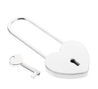 CATIEBYE Cadenas en Alliage de Zinc de Cœur Blanc Léger pour Protéger les Objets Précieux et Décorer les Boîtes, pour Mariage et Journal Intime