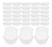 CATIEBYE Caissettes à Cupcakes en Papier Blanc Rectangulaire, Lot de 1000 Pièces, Moules à Pâtisserie Résistants la Graisse la Chaleur pour Cuisson, Présentation de Desserts et Usage