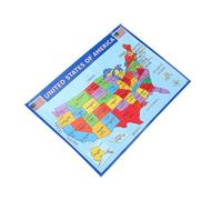 CATIEBYE Carte Murale Éducative des États pour Salle de Classe Impression Haute Définition sur Papier Uv, Étiquetage Détaillé et Design Artistique pour Étudiants