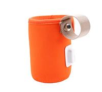 CATIEBYE Chauffe-biberon Portable Chauffe-lait Usb Orange Chauffe-biberon De Voyage Thermostat Maintien Température Alimentation Mobile Déplacements Bébé