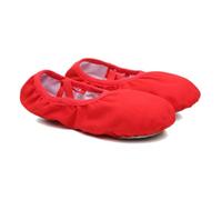 CATIEBYE Chaussures de Ballet Souples à Semelle Fendue Rouge Antidérapantes et Respirantes pour Danse Contemporaine et Jazz Femmes et Filles