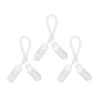 CATIEBYE Clips de Sangle de Casquette Anti-perte Réglables en PC pour Activités de Plein Air, Lot de 3 Pièces Design Créatif et Chaîne Élastique Amovible