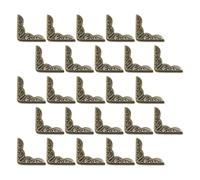 CATIEBYE Coins de Protection en Fer Vintage Marron Protège-Bords Triangulaires Élégants Lot de 50 pour Carnet et Documents pour Projets Créatifs et Besoins Professionnels