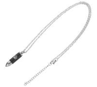CATIEBYE Collier de Cendres pour Femmes en Acier Titane Noir, Bijoux de Crémation Minimalistes et Chics, Porte-urne pour Animaux Fonction de Conservation des Fleurs Séchées