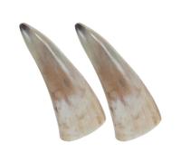 CATIEBYE Corne Design Vintage Unique en Véritable Corne Naturelle, Lot de 2pcs Prise en Main Confortable pour Bar à Domicile et Historiques
