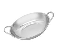CATIEBYE Creuset Poignées à Inoxydable Acier Wok en Double, la Cuisine | Wok Ménager, Poêle pour Usage Quotidien, Ustensiles Cuisine Acier Inoxydable, Argenté