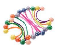 CATIEBYE Élastiques à Cheveux Boules Doubles Colorés Lot de 12 en Acrylique Résistants et Adaptés pour Coiffures Variées, pour Adolescents et Adultes
