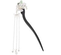 CATIEBYE Épingle à Chignon Facile à Glisser et Maintien Pompon Fleuri Vintage en Bois et Verre pour Accessoires Coiffure Femme Élégants